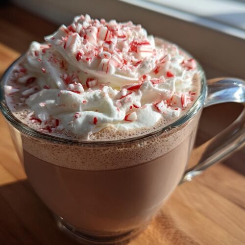 peppermint white hot chocolate