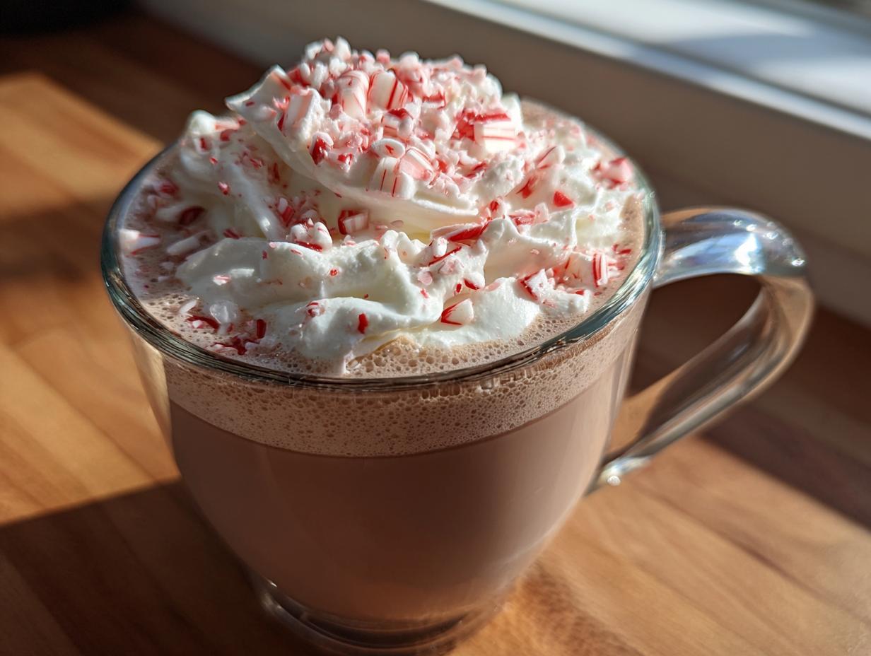peppermint white hot chocolate