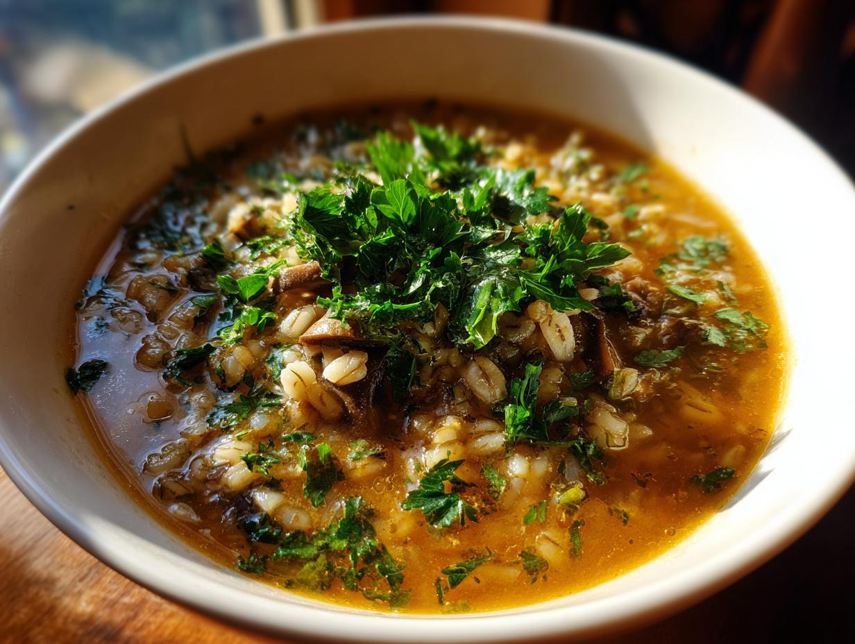 polish mushroom barley soup