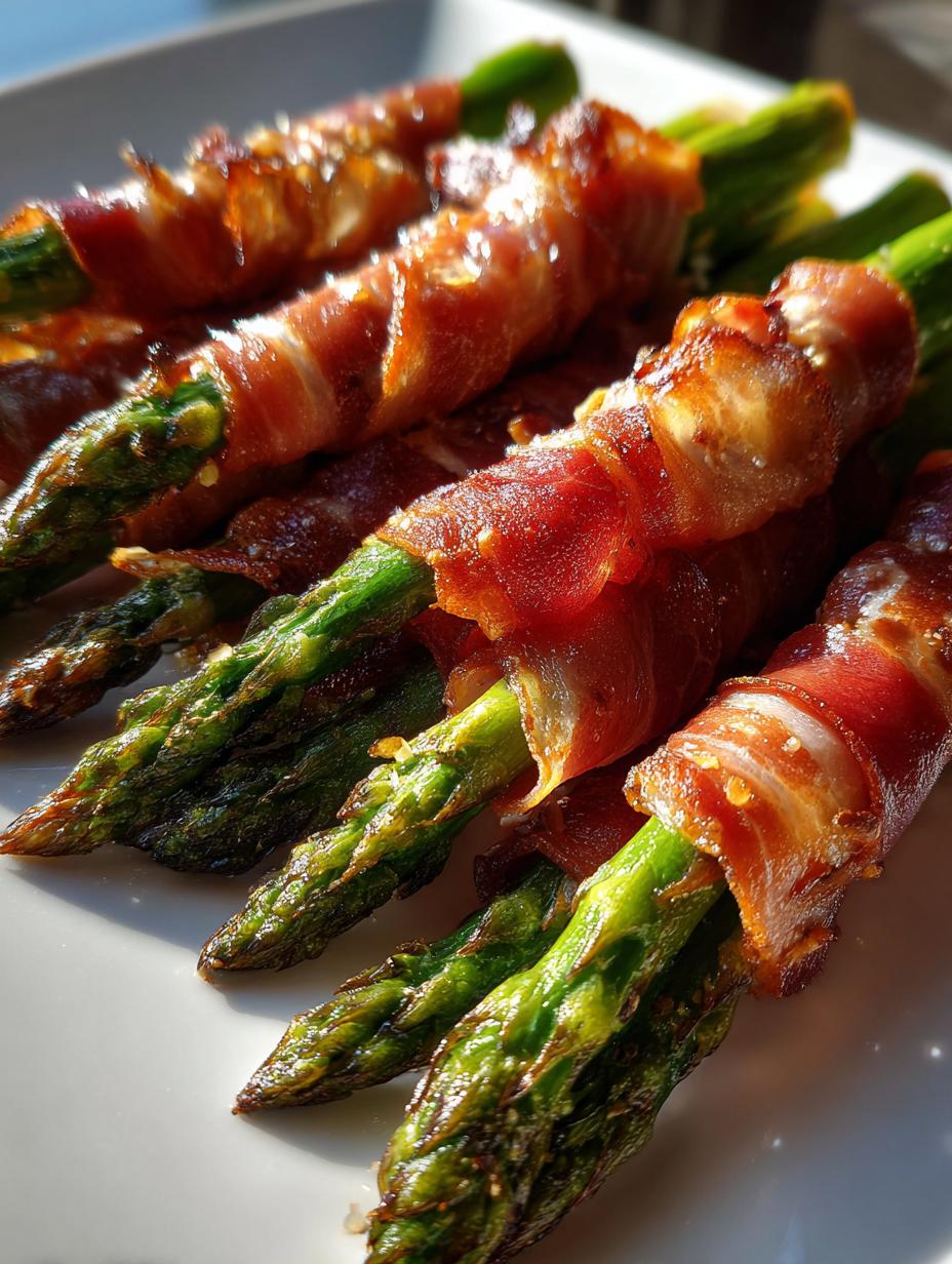 prosciutto wrapped asparagus christmas (using beef prosciutto alternative) - detail 1