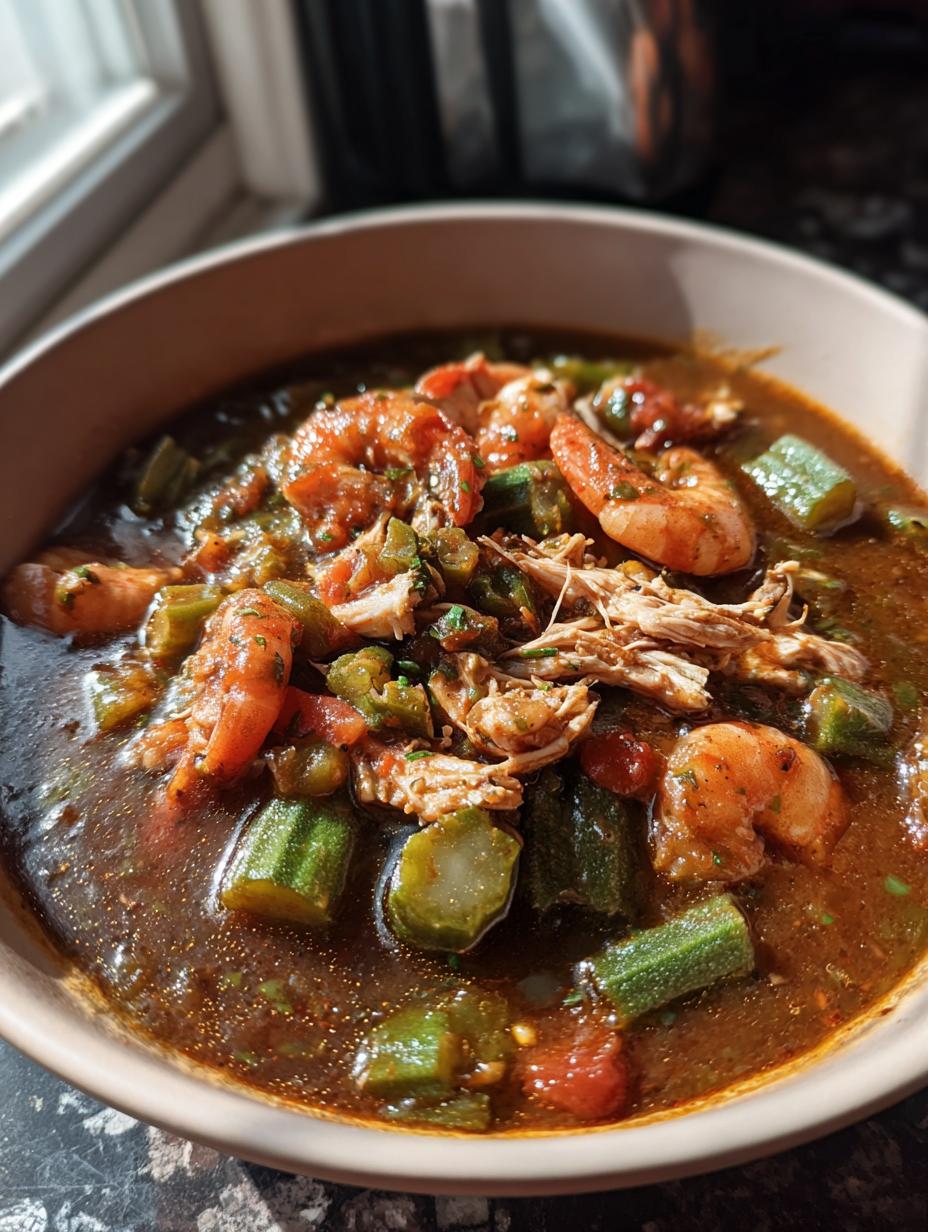 seafood gumbo louisiana style - detail 1