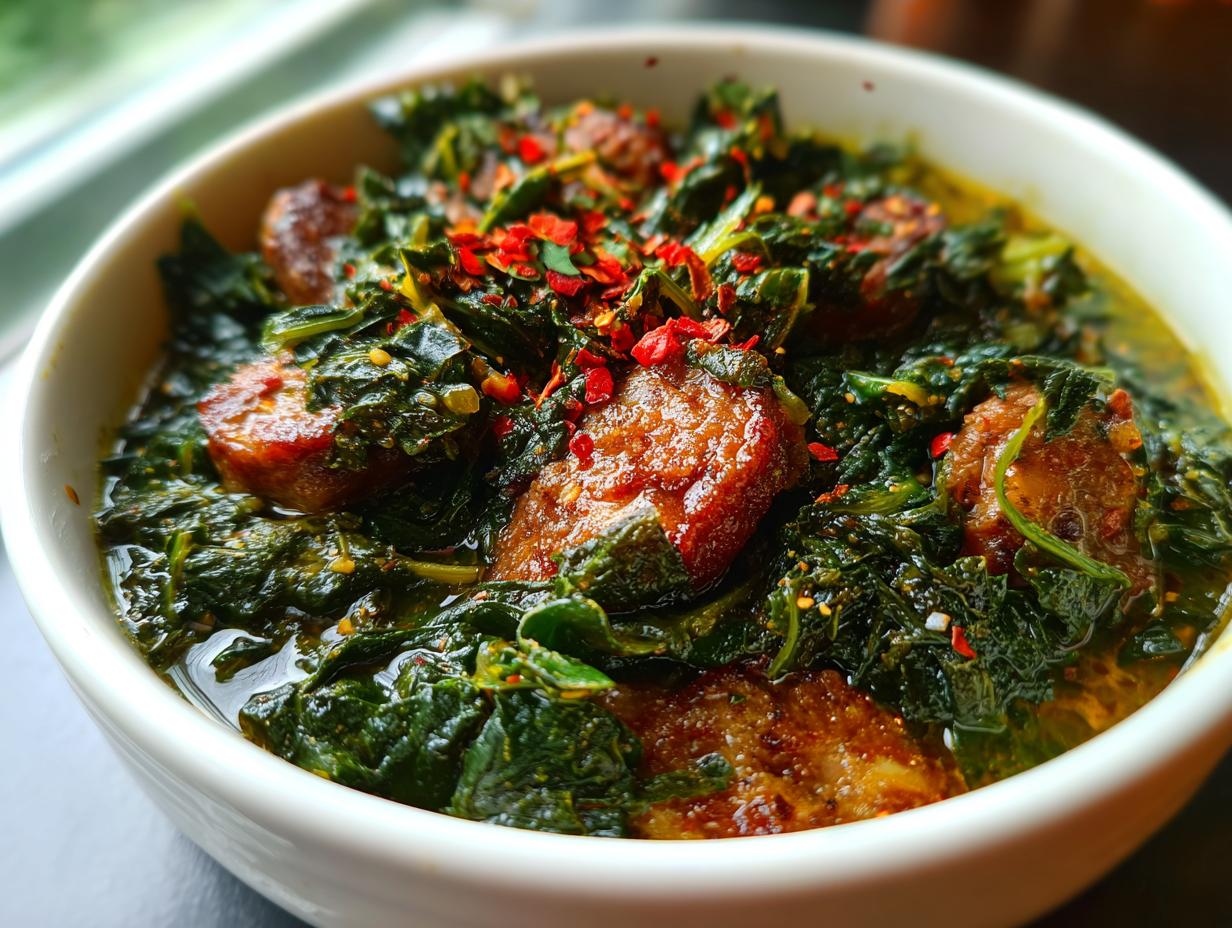 spicy sausage kale soup