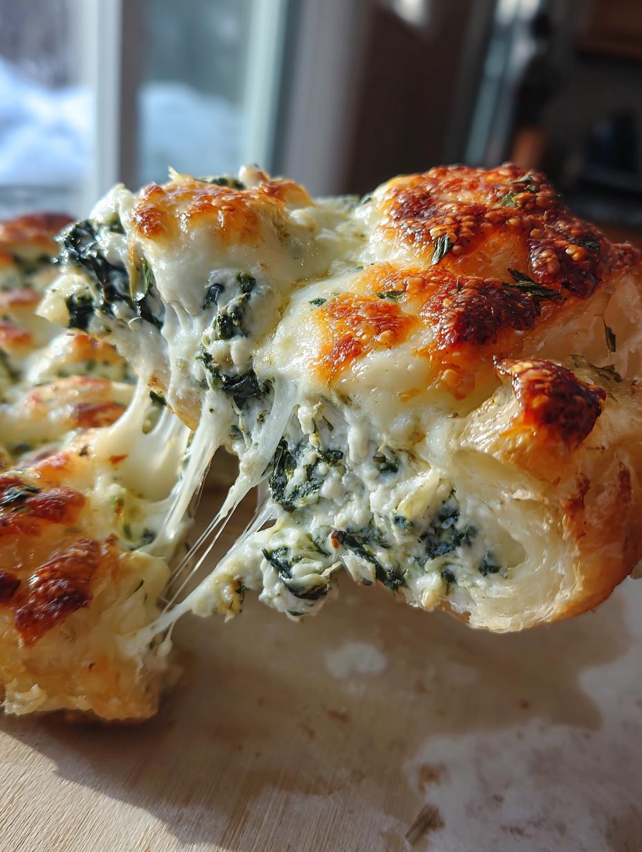 spinach artichoke christmas tree - detail 1