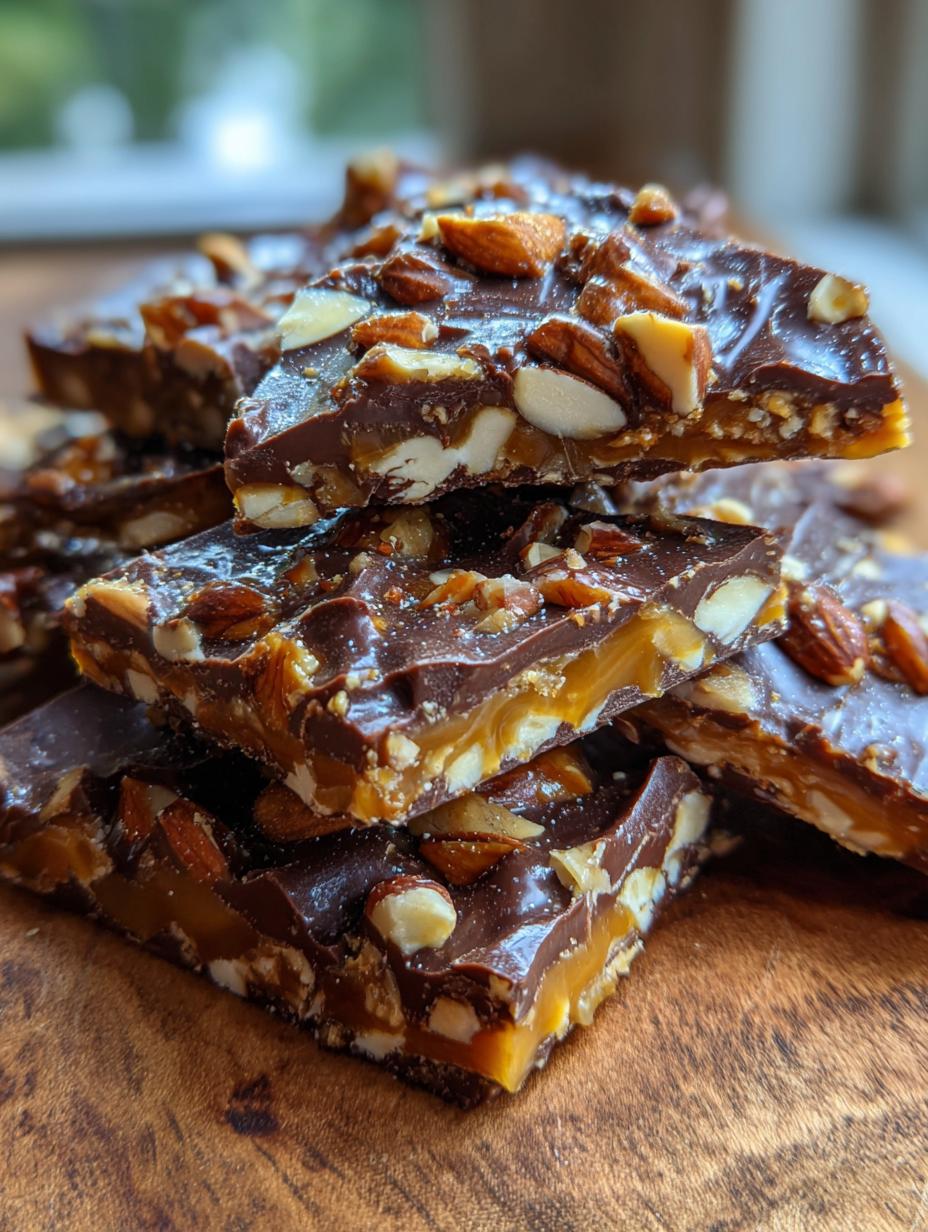 toffee almond christmas candy - detail 1