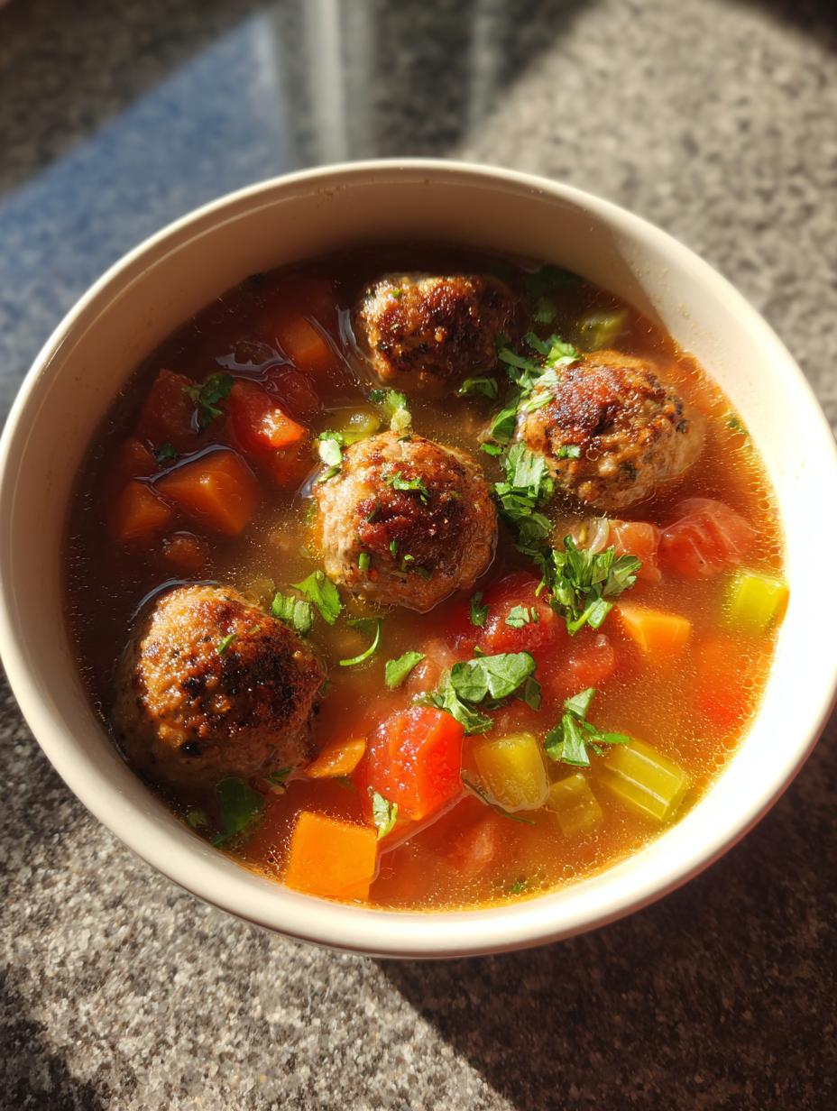 turkey meatball soup italian - detail 1