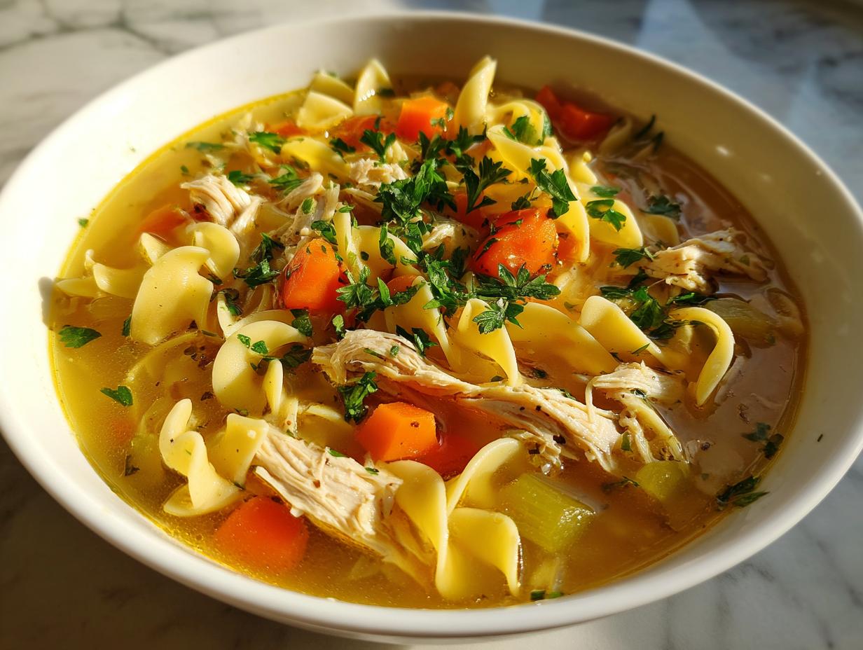 turkey noodle soup leftover