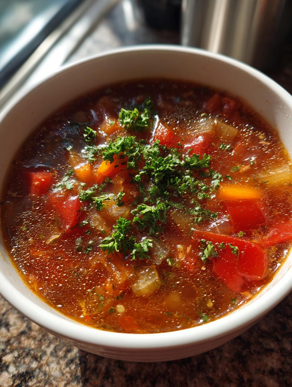 unstuffed pepper soup - detail 1