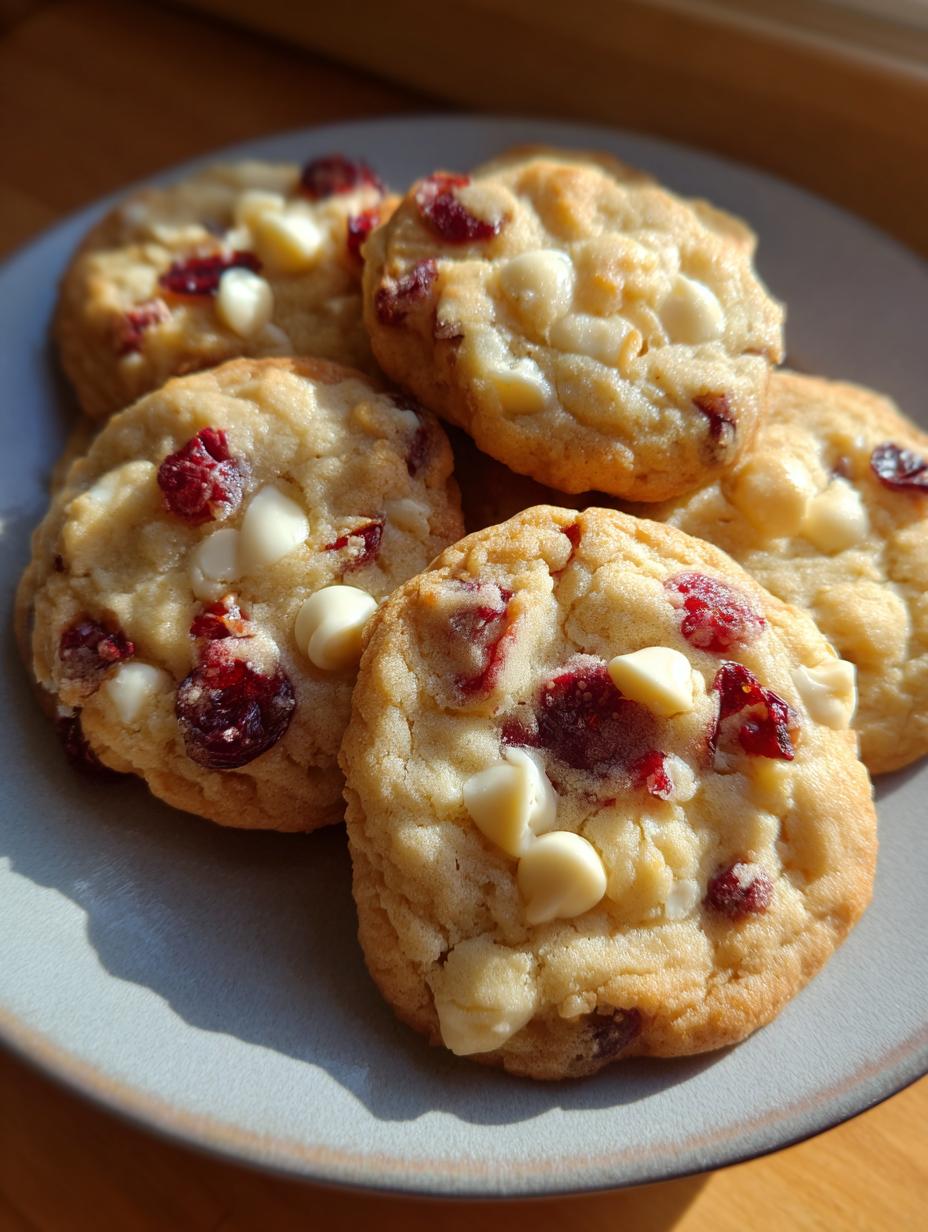 white chocolate cranberry cookies - detail 1