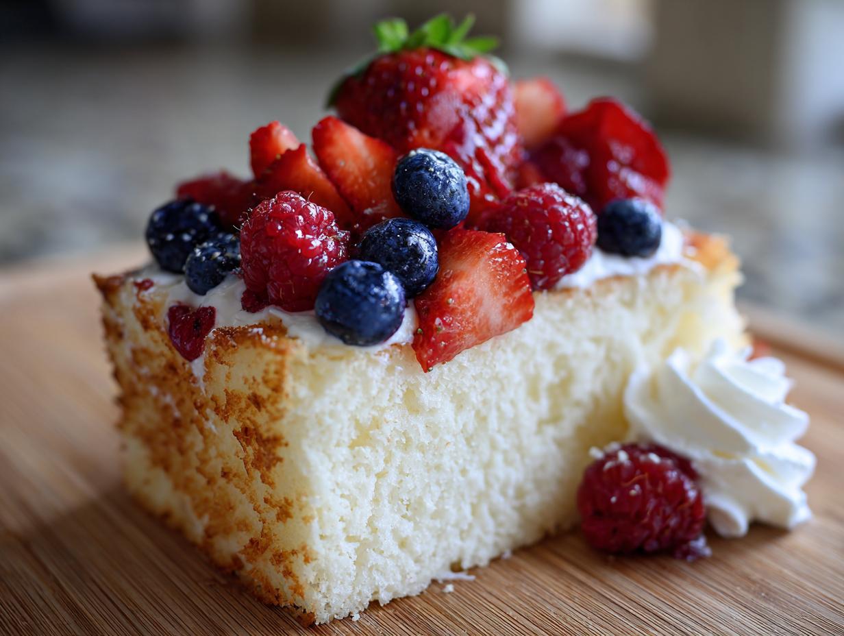 Angel Food Cake with Berries