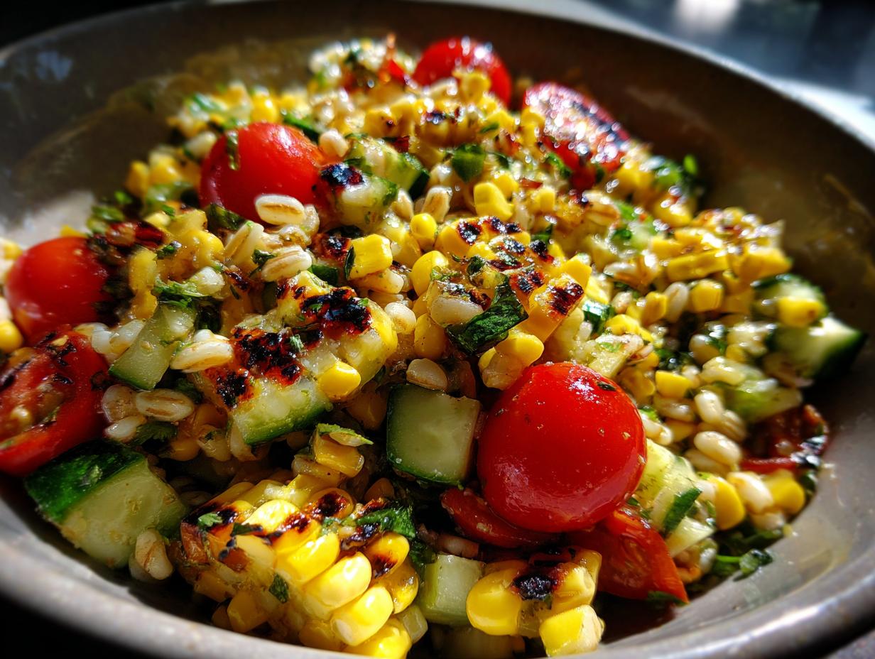 Barley and Grilled Corn Salad