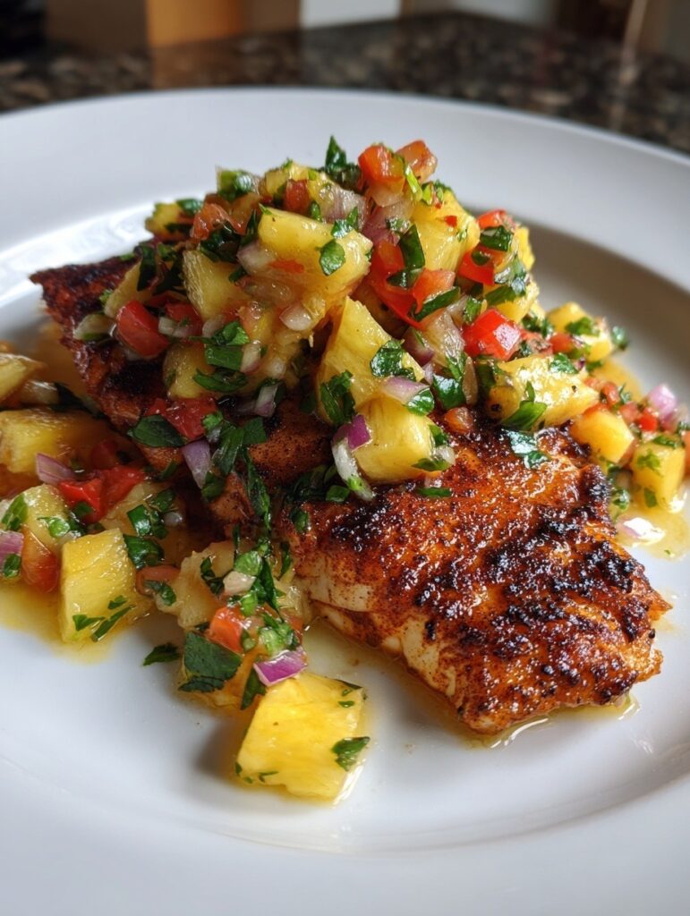 Blackened Mahi Mahi with Pineapple Salsa