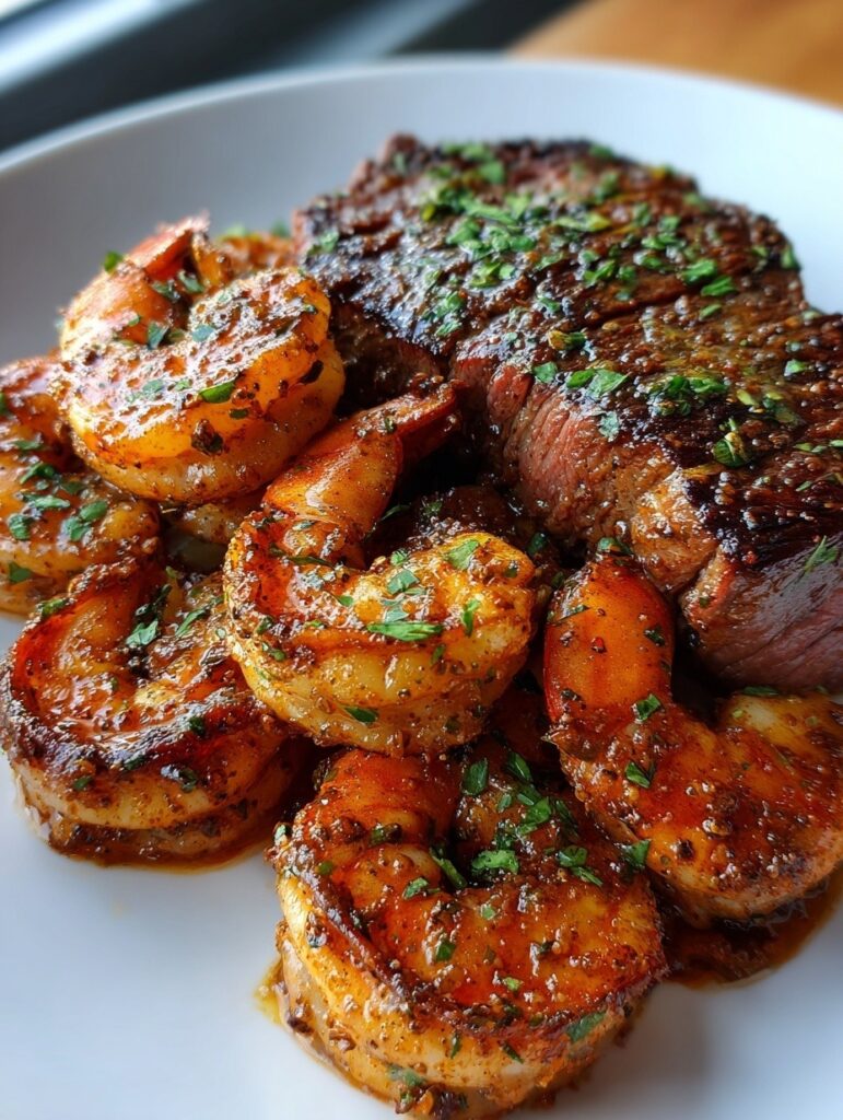 Cajun Shrimp and Steak