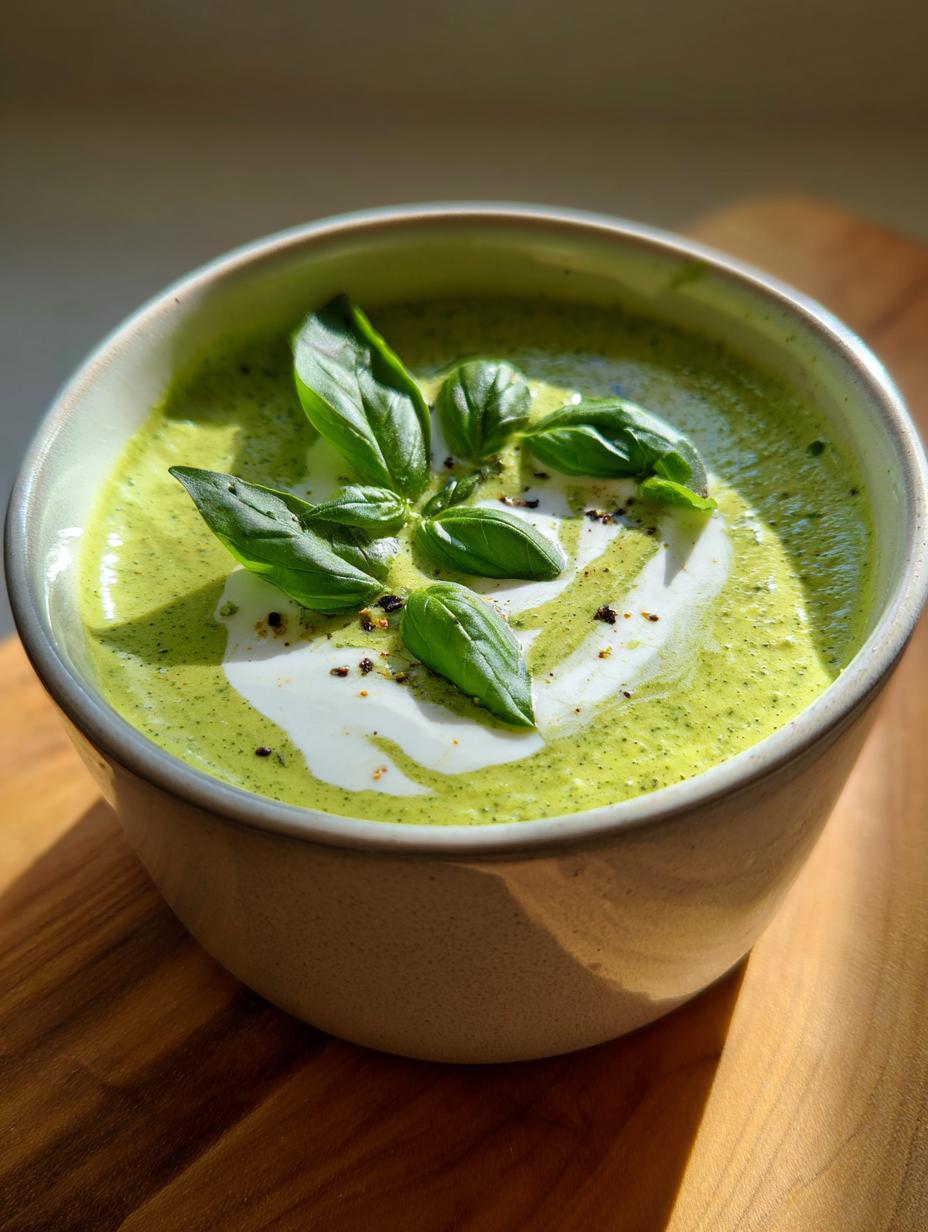 Chilled Zucchini Basil Soup - detail 1
