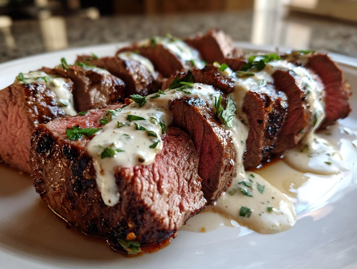 Cold Beef Tenderloin with Horseradish Cream