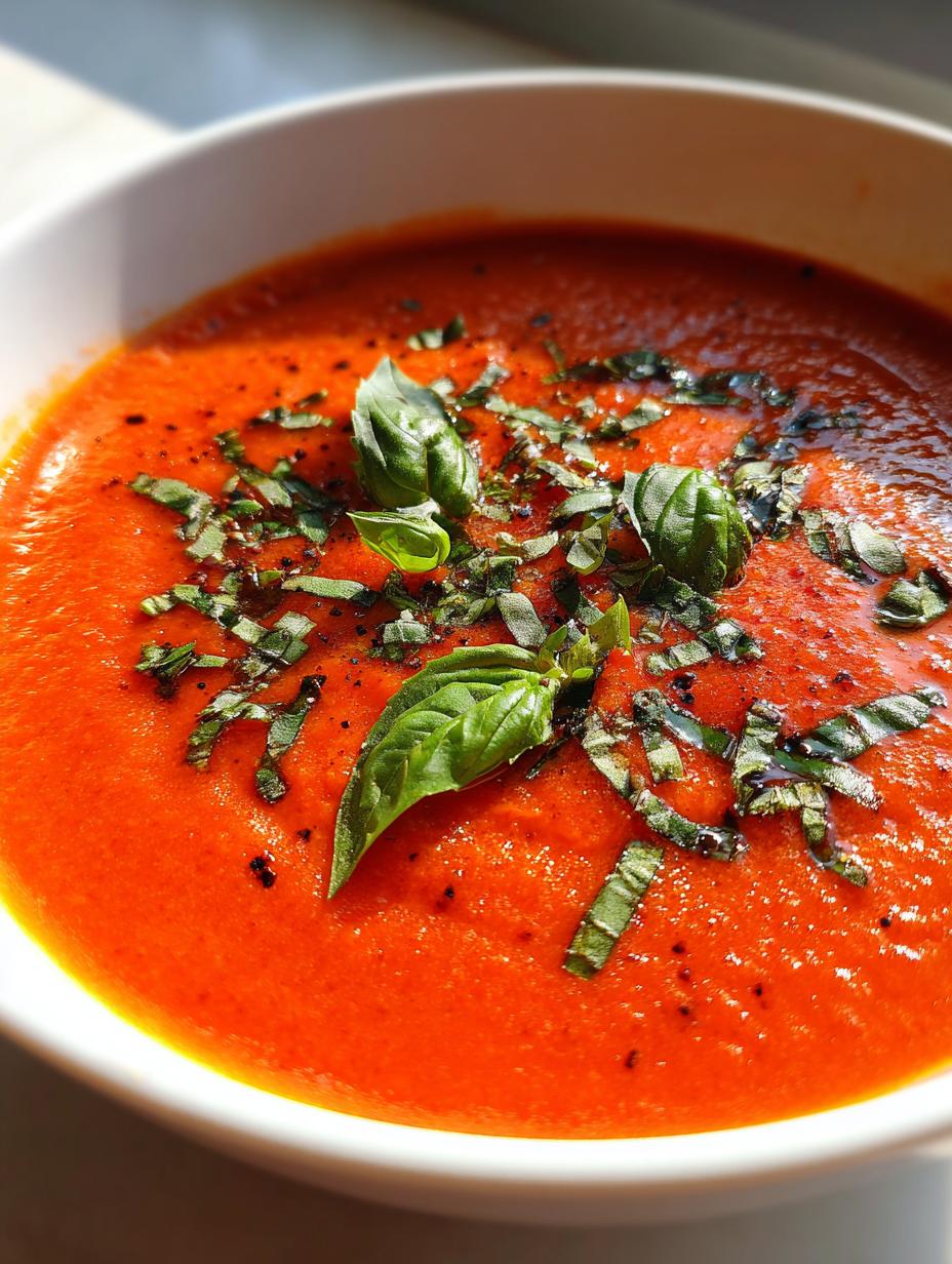 Cold Roasted Red Pepper Soup - detail 1