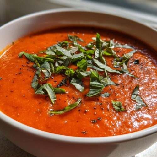 Cold Roasted Red Pepper Soup