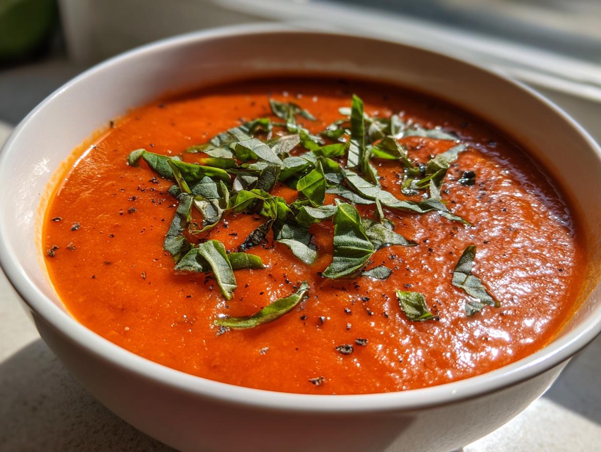 Cold Roasted Red Pepper Soup