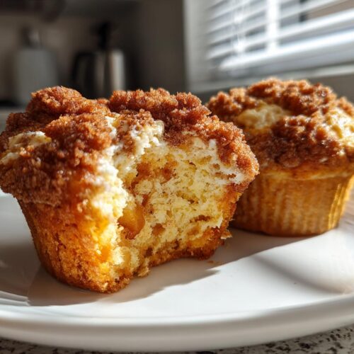 Cottage Cheese Apple Streusel Muffins
