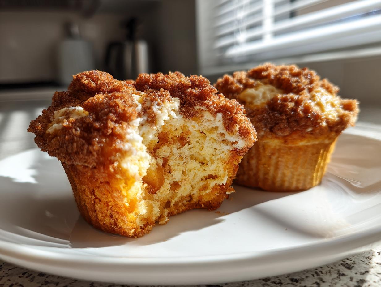Cottage Cheese Apple Streusel Muffins