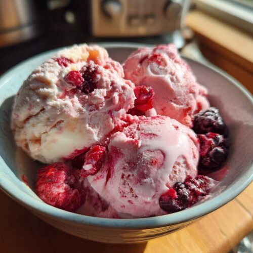 Cottage Cheese Berry Frozen Yogurt