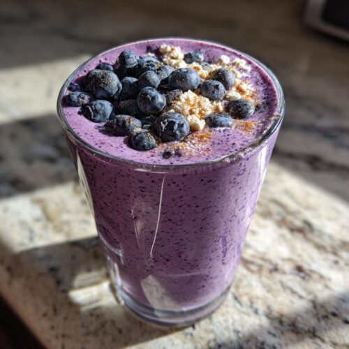Cottage Cheese Blueberry Vanilla Smoothie