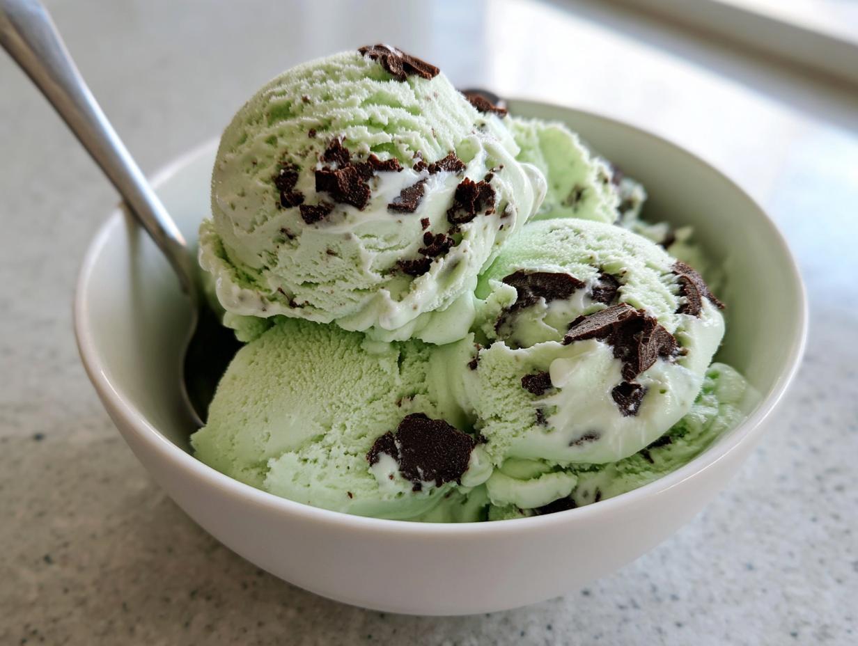 Cottage Cheese Mint Chip Ice Cream