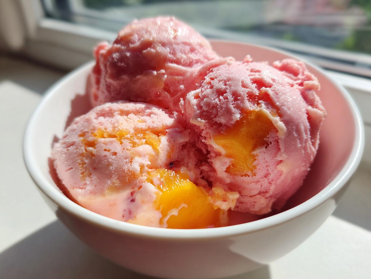 Cottage Cheese Peach Sorbet