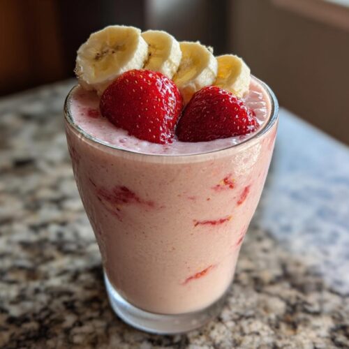Cottage Cheese Strawberry Banana Smoothie