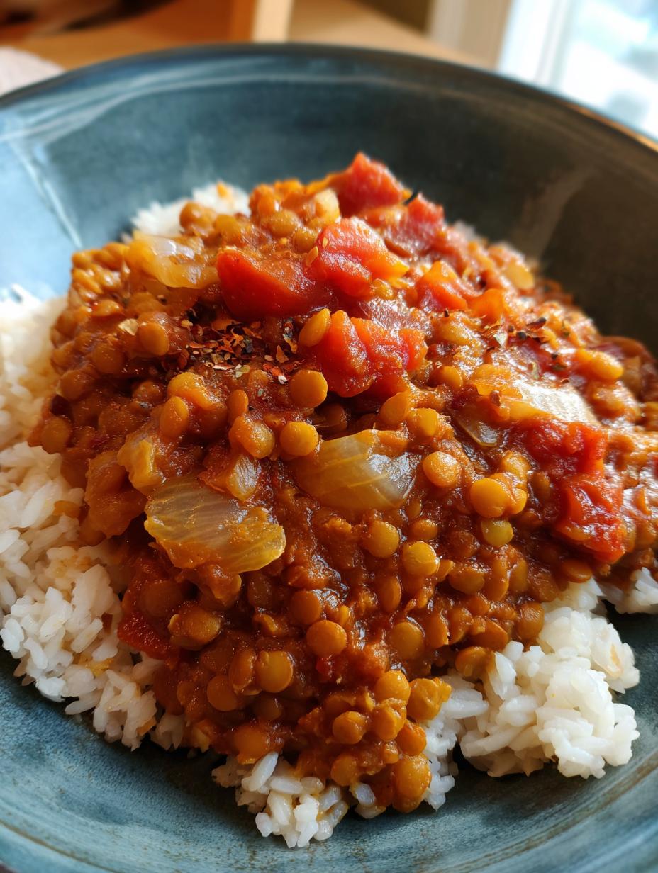 Ethiopian Lentil Stew (Misir Wot) - detail 1