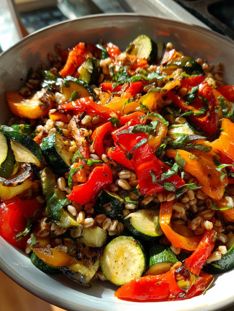 Farro and Roasted Vegetable Salad - detail 1