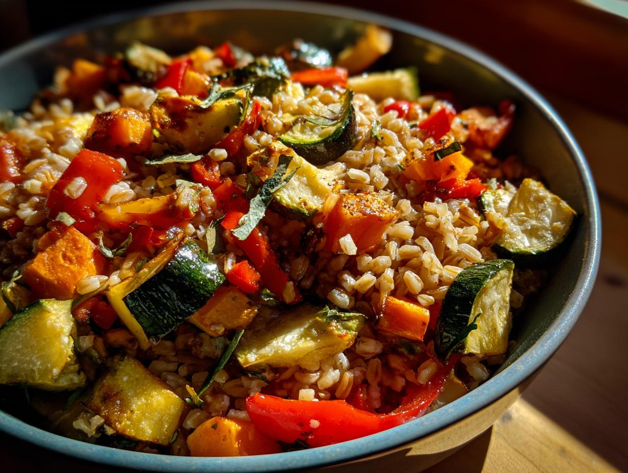 Farro and Roasted Vegetable Salad