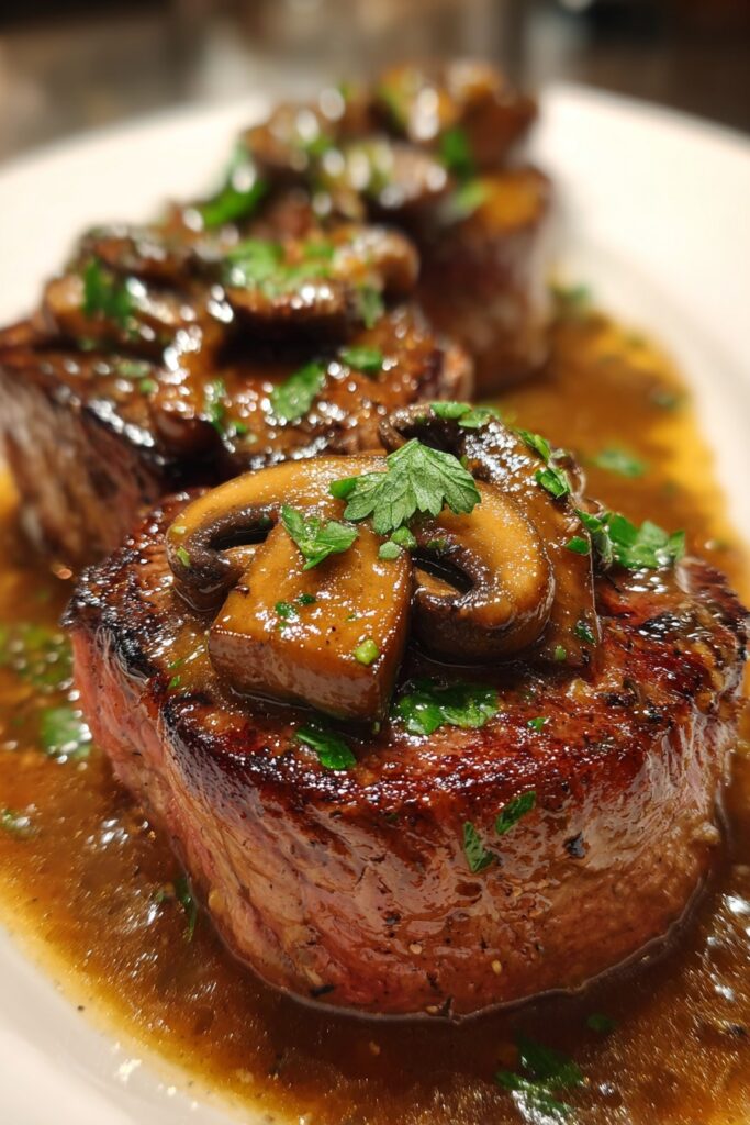 Filet Mignon with Mushroom Sauce