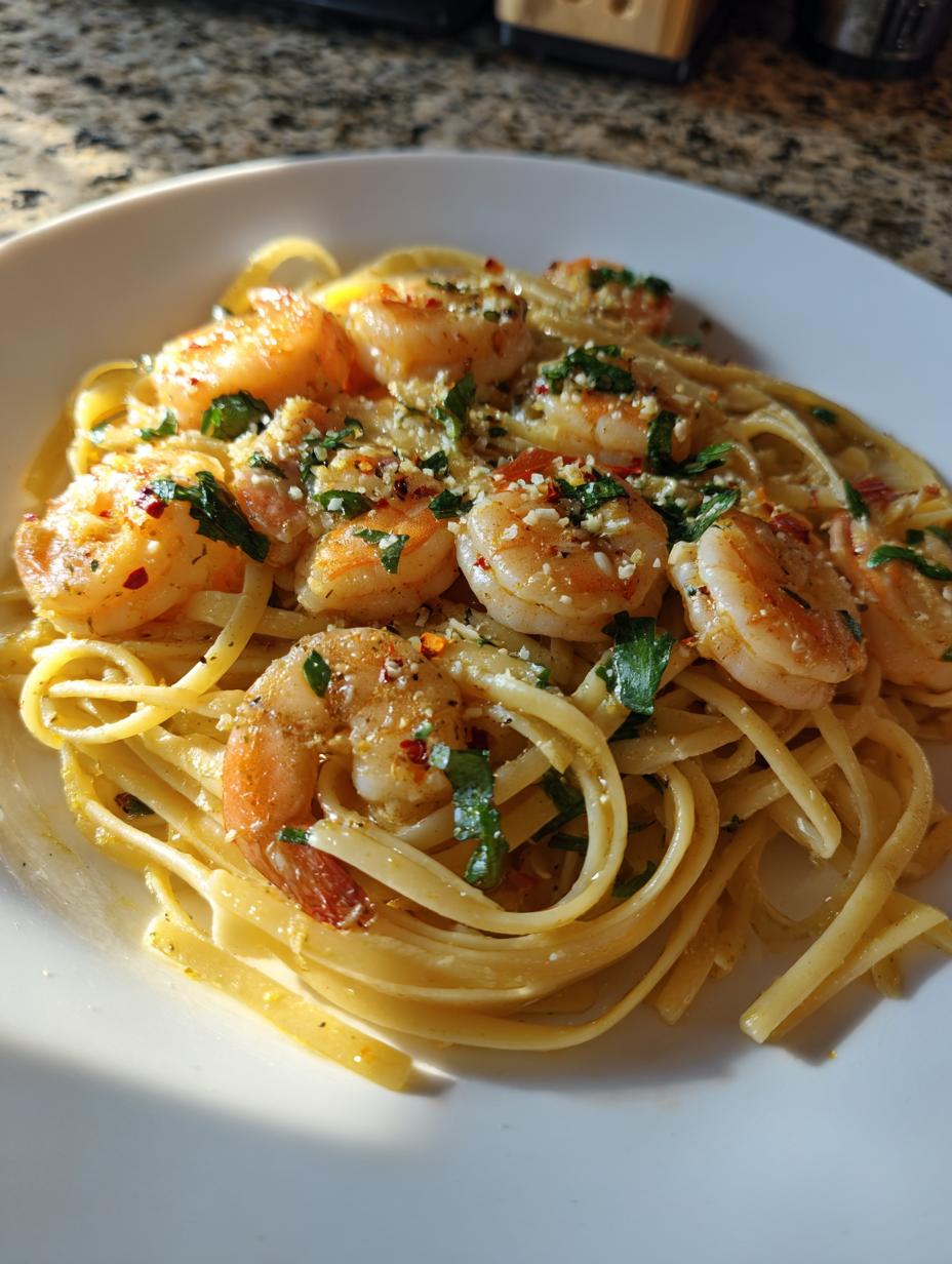 Garlic Shrimp Linguine (15 min) - detail 1