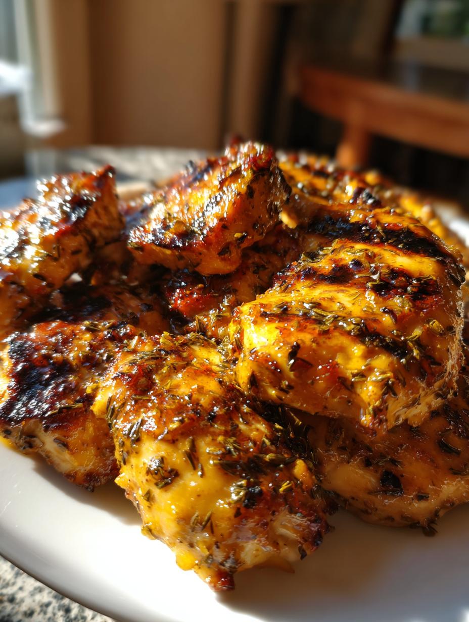 Grilled Chicken with Peach Glaze - detail 1
