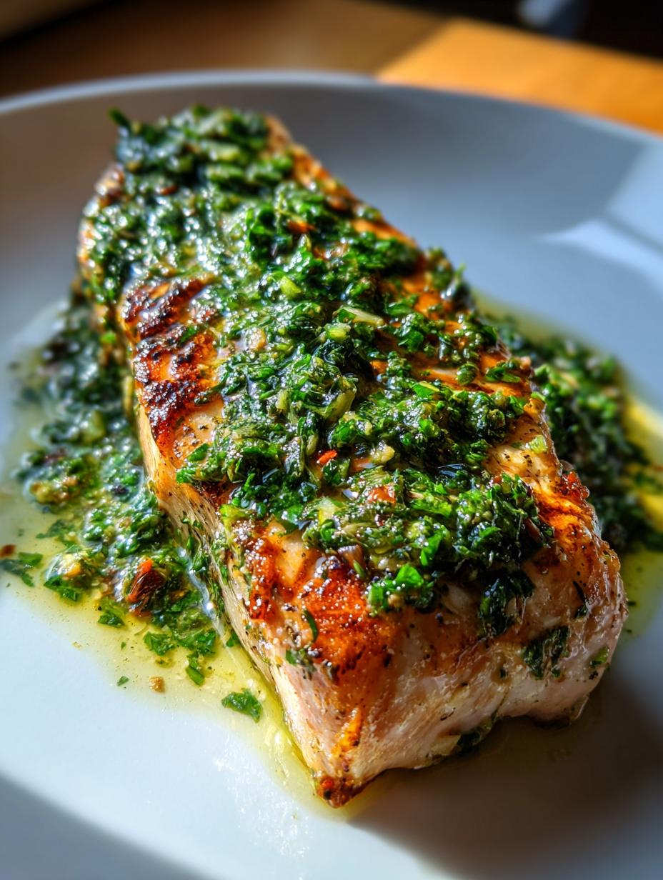 Grilled Swordfish with Herb Salsa Verde - detail 1