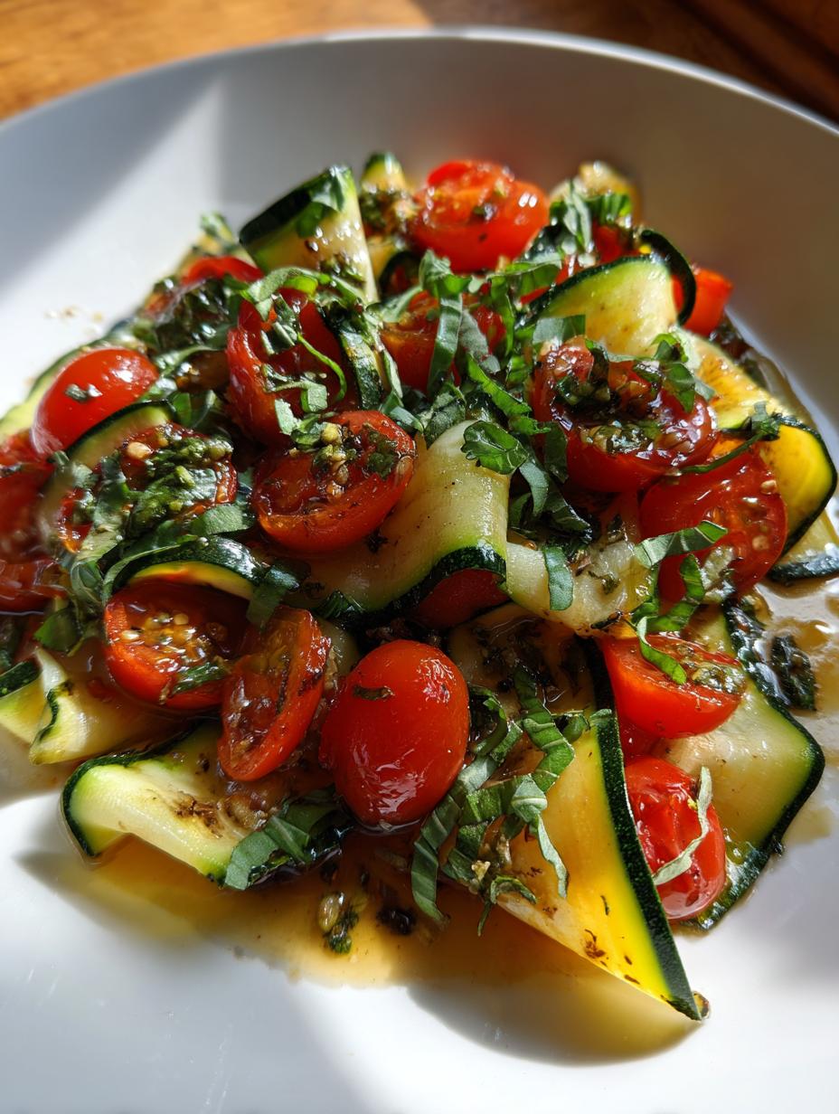 Grilled Zucchini Ribbon Salad - detail 1