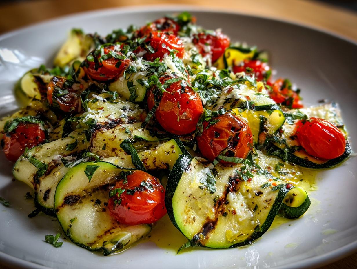 Grilled Zucchini Ribbon Salad