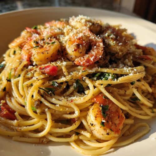 Lemon Pepper Shrimp Pasta (10 min)