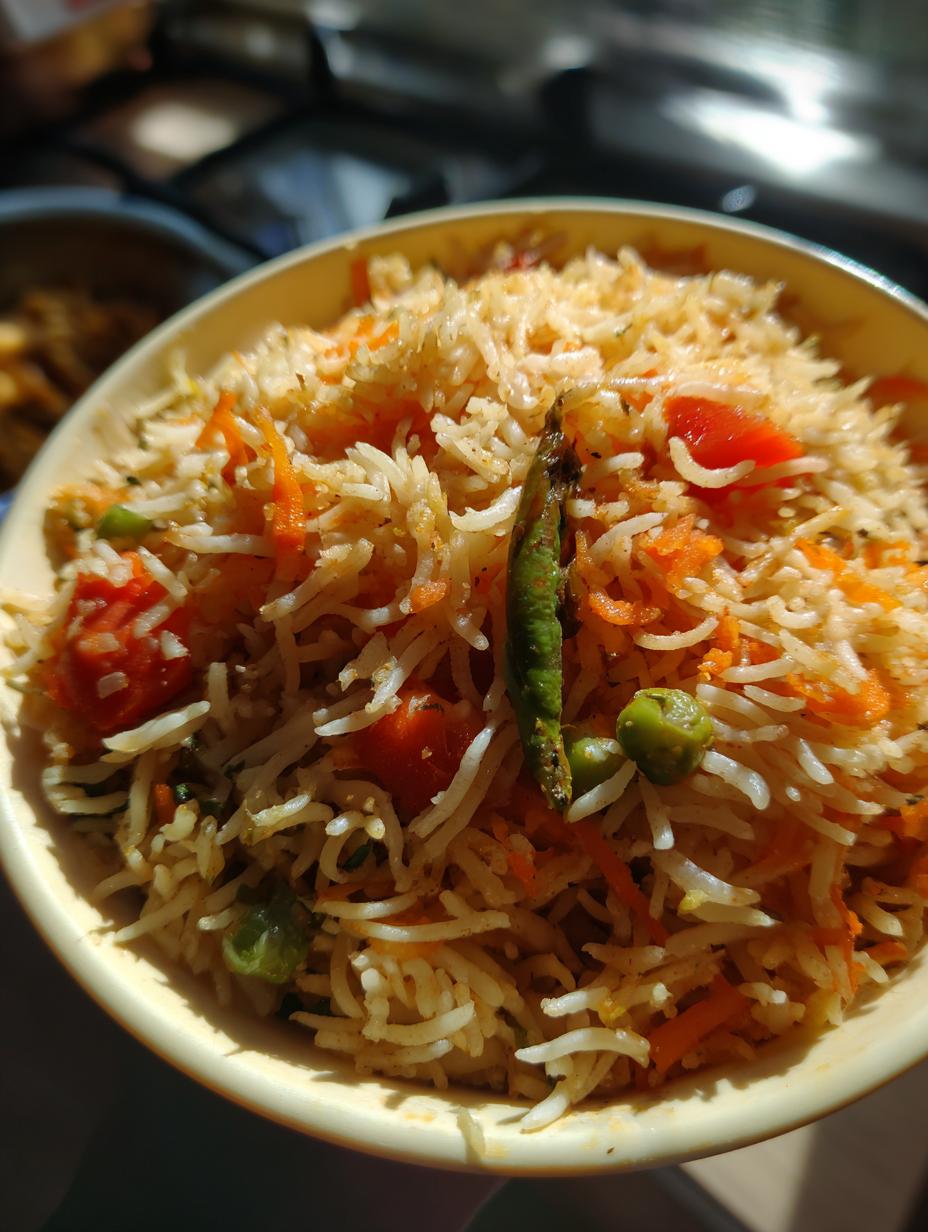 Lightened Indian Biryani - detail 1