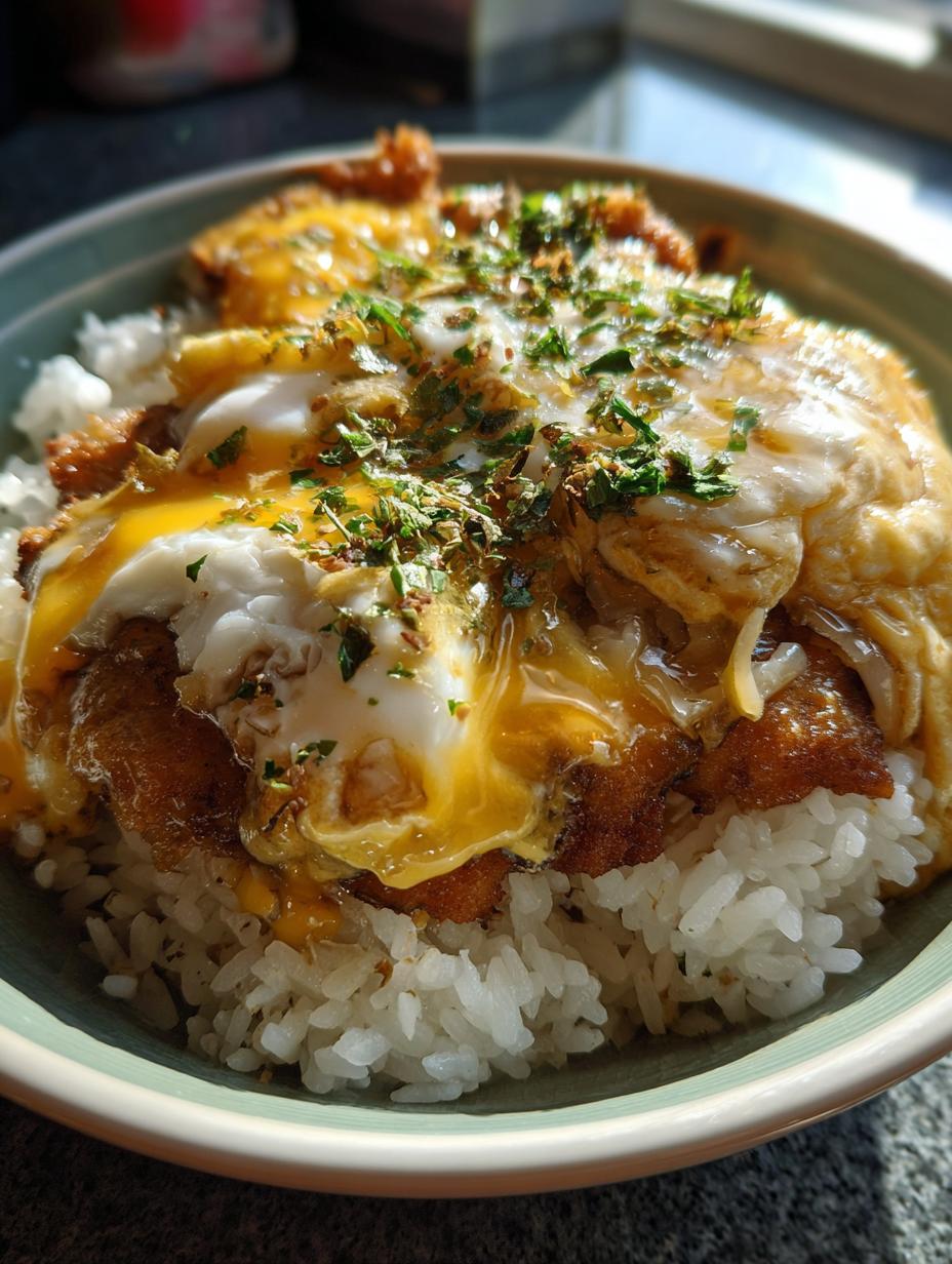 Lightened Japanese Katsudon - detail 1
