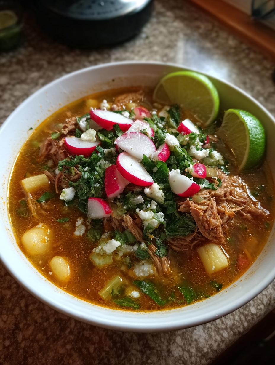 Lightened Mexican Pozole - detail 1
