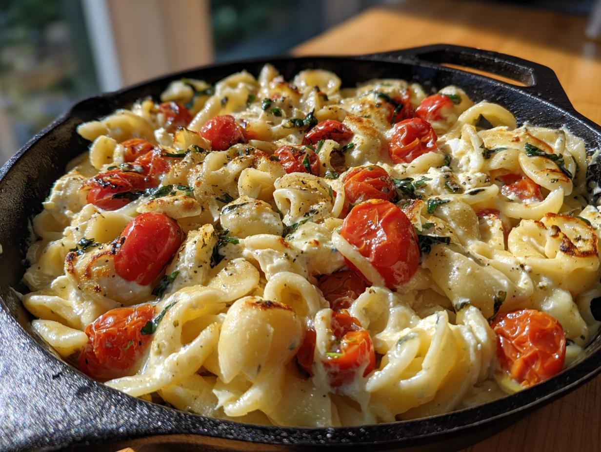 Mediterranean Baked Feta Pasta (15 min)