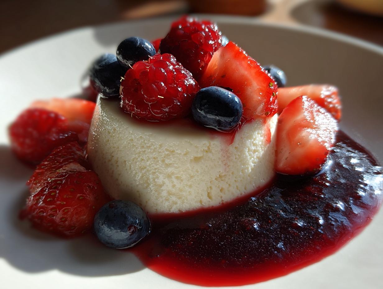 Panna Cotta with Berry Sauce