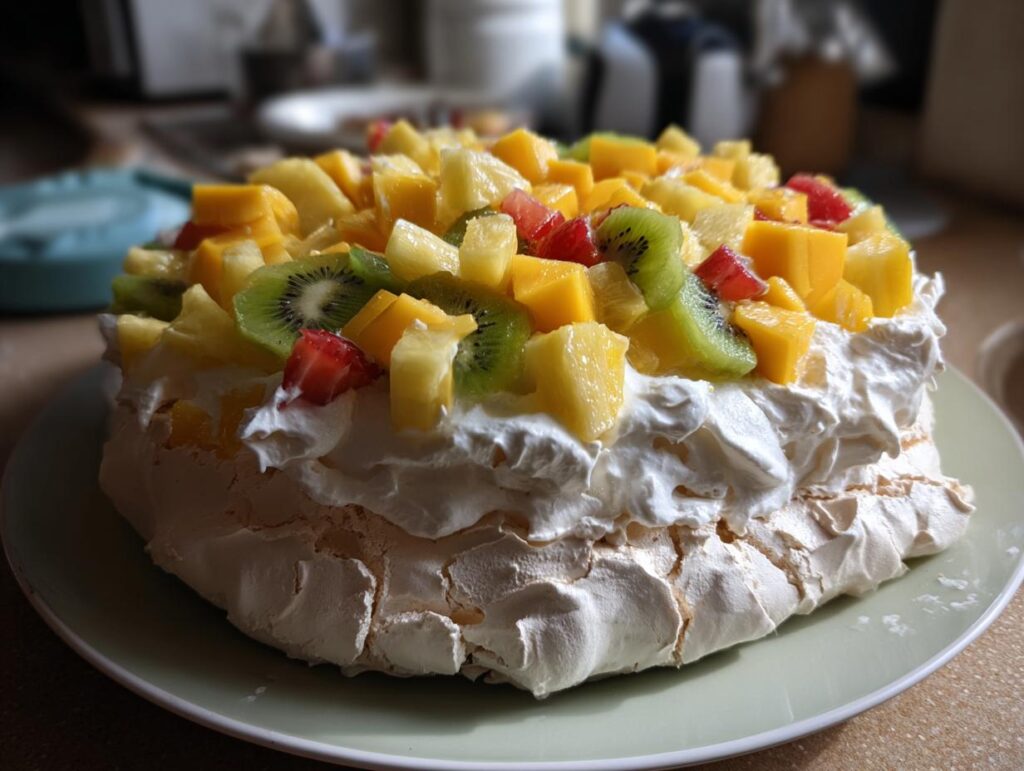 Pavlova with Tropical Fruit