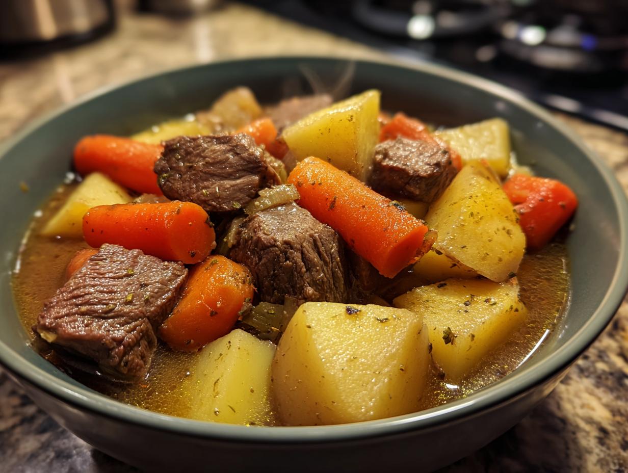 Pressure Cooker Beef Stew (30 min)