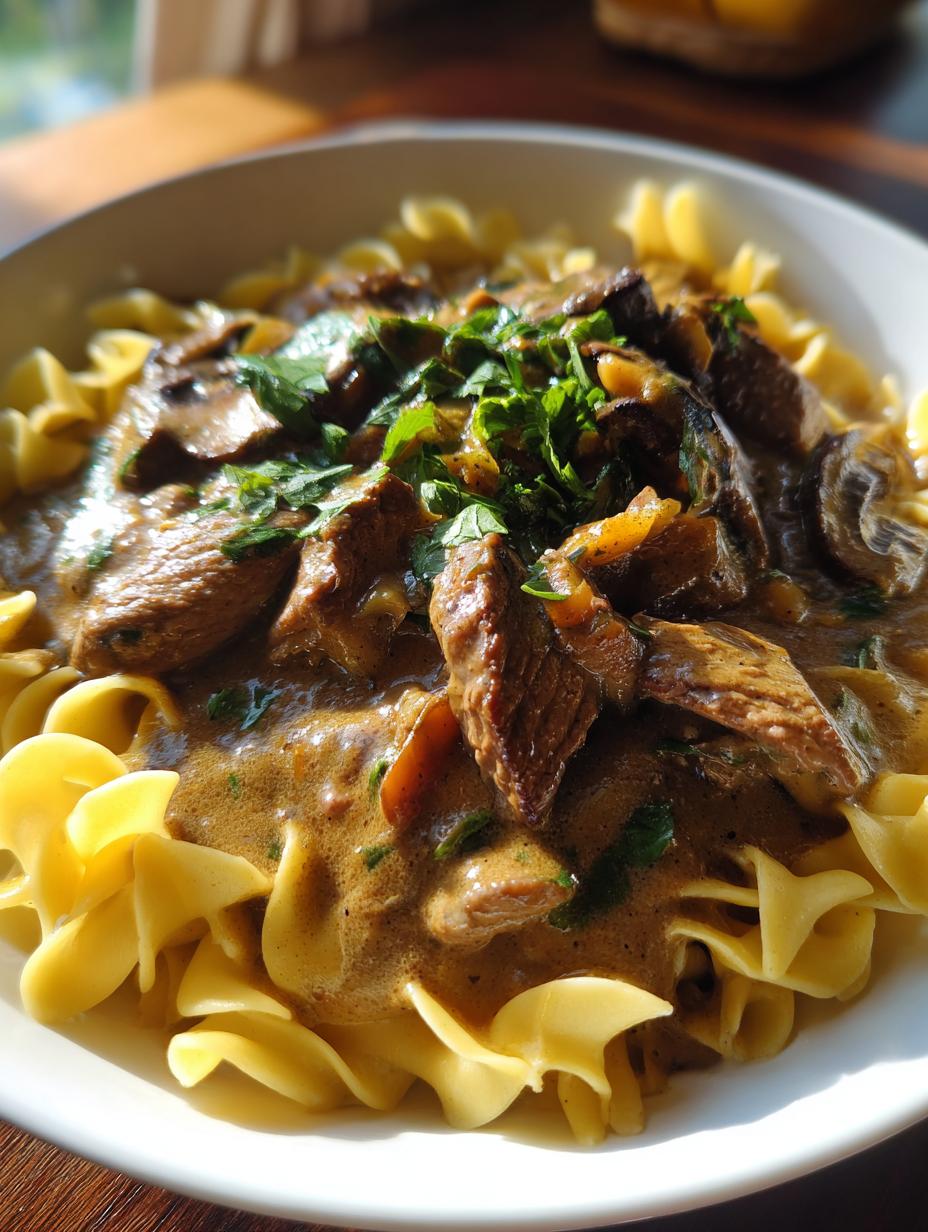 Quick Beef Stroganoff (30 min) - detail 1