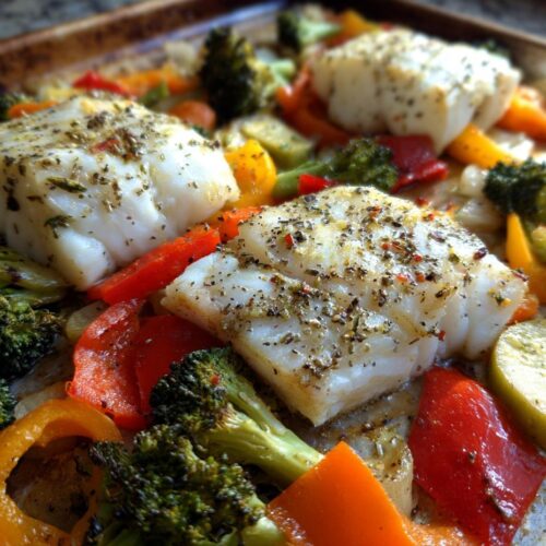 Sheet Pan Fish and Veggies (20 min)