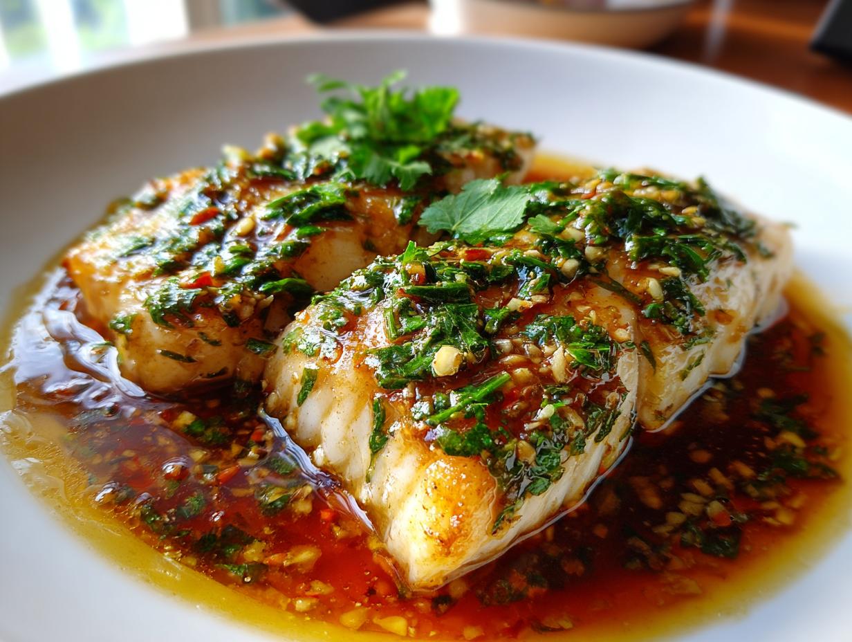 Steamed Ginger Soy Fish (10 min)