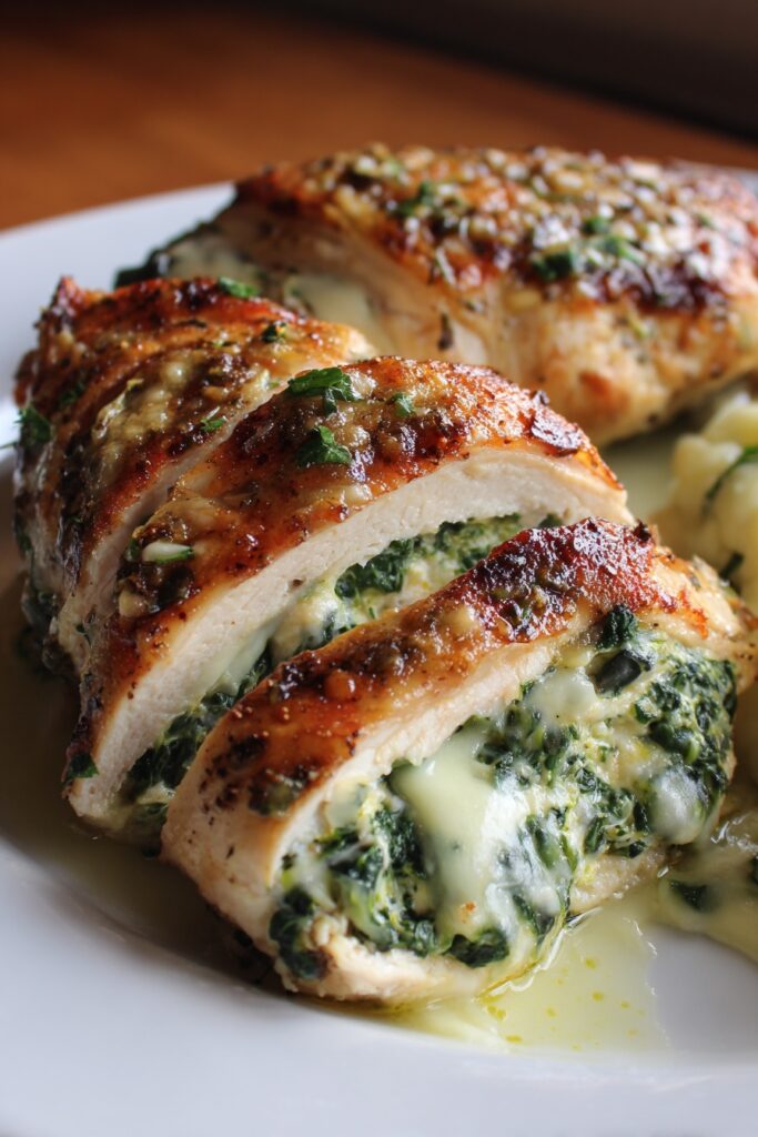 Stuffed Chicken Breast with Spinach and Cheese