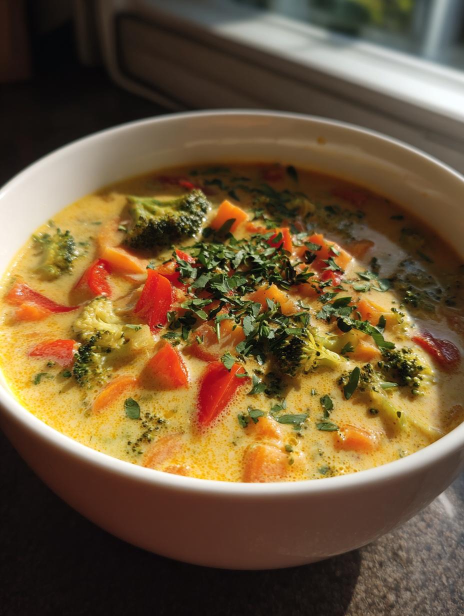 Thai Coconut Vegetable Soup - detail 1